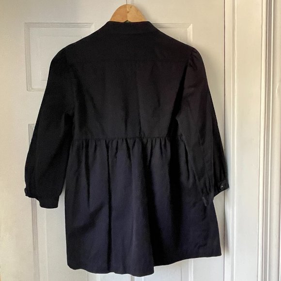 French Connection 3/4 Sleeve Button Up Smock Black Jacket Size 6 - Picture 11 of 14